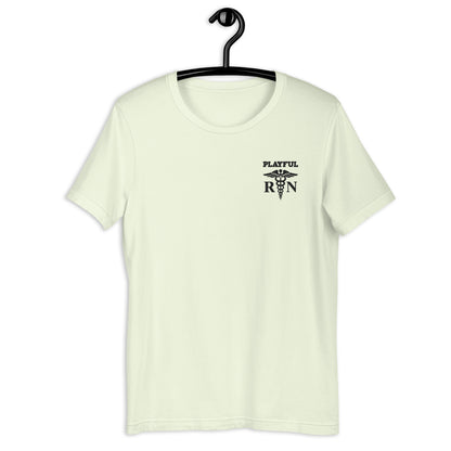 Playful RN Black Embroidered (Unisex) Tee