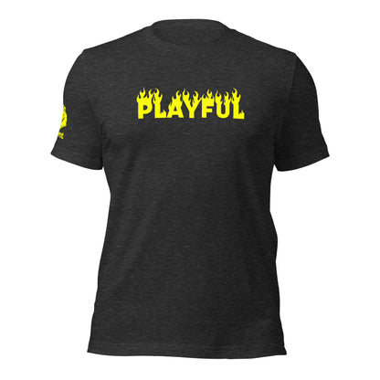 Playful Fire (Yellow) (Unisex) T-Shirt