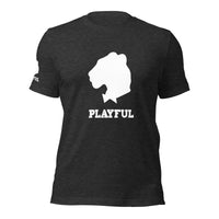 Playful White Out Logo (Unisex) T-Shirt