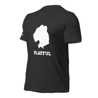 Playful White Out Logo (Unisex) T-Shirt