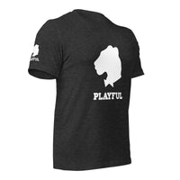 Playful White Out Logo (Unisex) T-Shirt