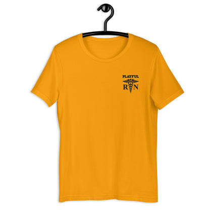 Playful RN Black Embroidered (Unisex) Tee