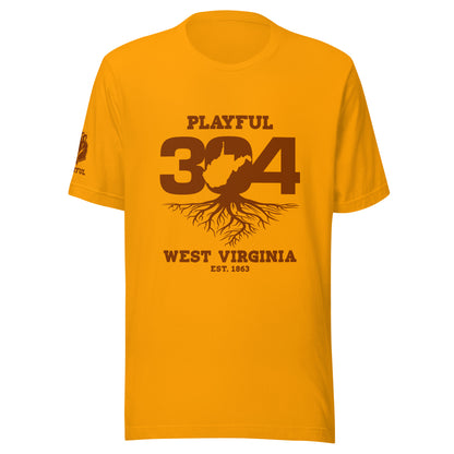 Playful WV - Brown (Unisex) t-shirt