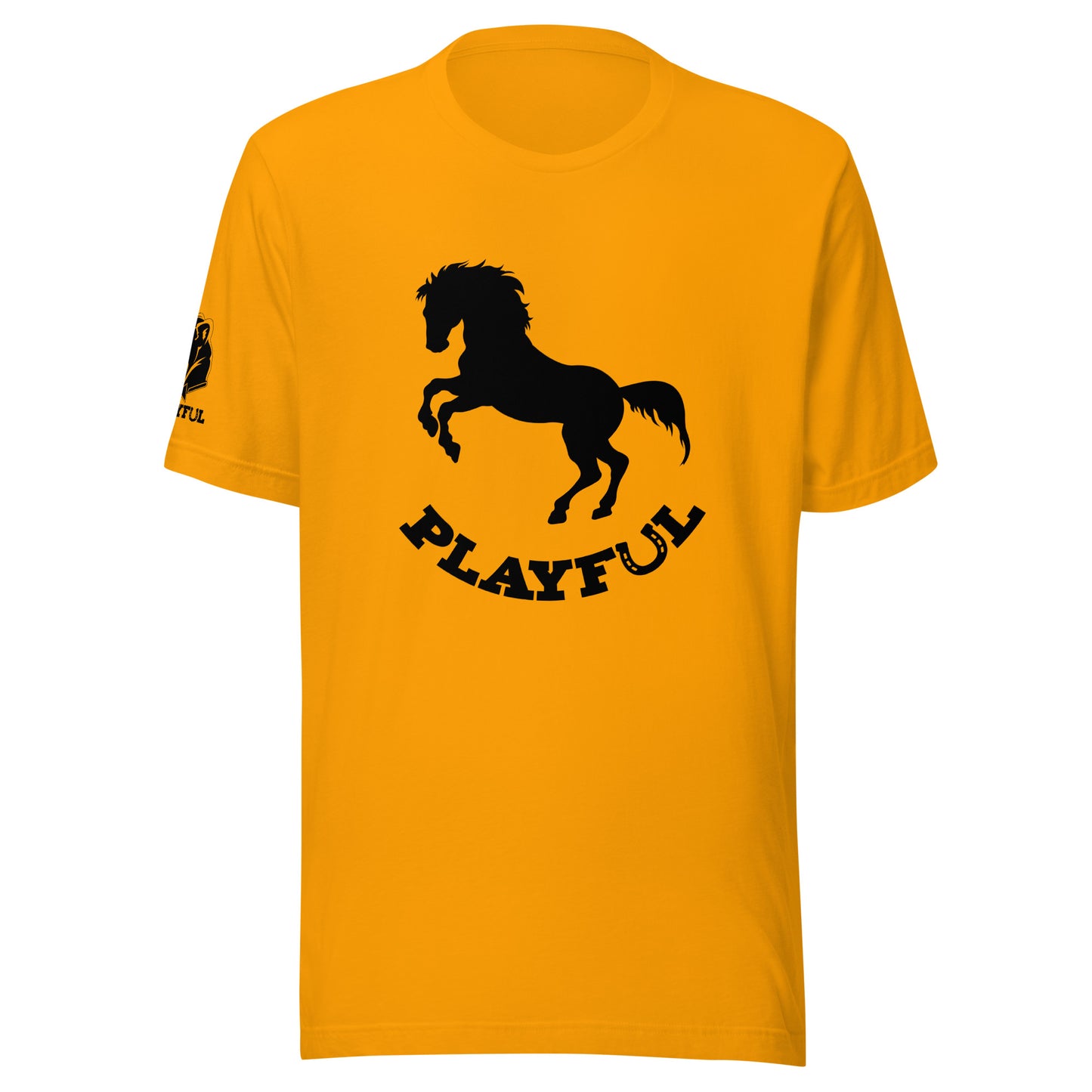 Playful Horse Black (Unisex) T-Shirt