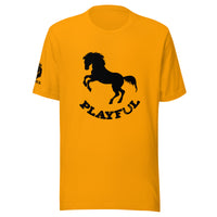 Playful Horse Black (Unisex) T-Shirt