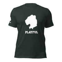 Playful White Out Logo (Unisex) T-Shirt