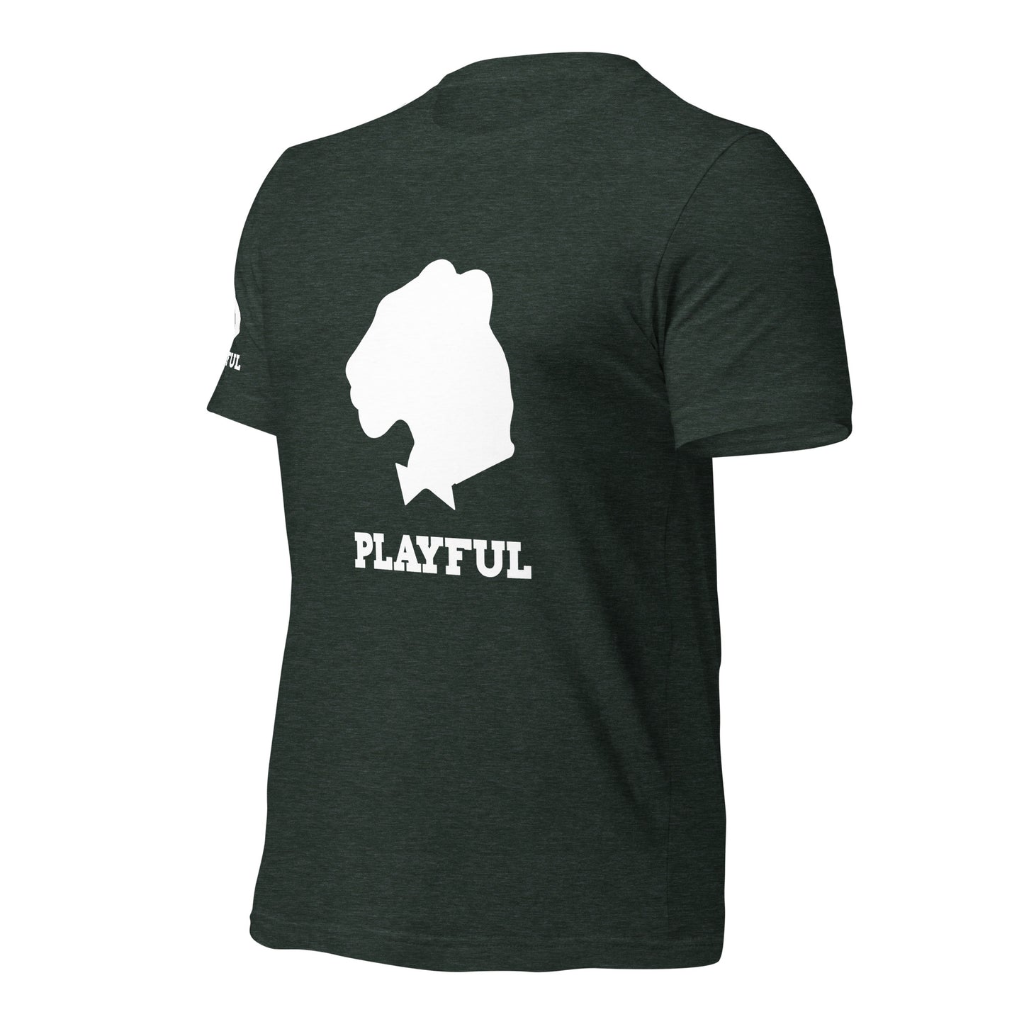 Playful White Out Logo (Unisex) T-Shirt