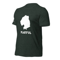 Playful White Out Logo (Unisex) T-Shirt