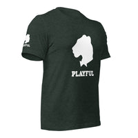 Playful White Out Logo (Unisex) T-Shirt