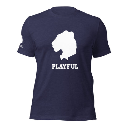 Playful White Out Logo (Unisex) T-Shirt