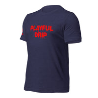 Playful Drip - Red (Unisex) T-Shirt