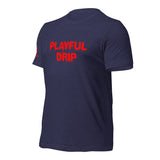 Playful Drip - Red (Unisex) T-Shirt