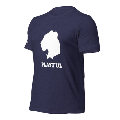 Playful White Out Logo (Unisex) T-Shirt