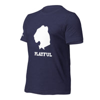 Playful White Out Logo (Unisex) T-Shirt