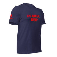 Playful Drip - Red (Unisex) T-Shirt