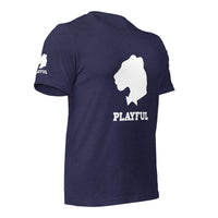 Playful White Out Logo (Unisex) T-Shirt