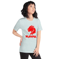 Playful Bubble Red Logo Short-Sleeve (Unisex) T-Shirt