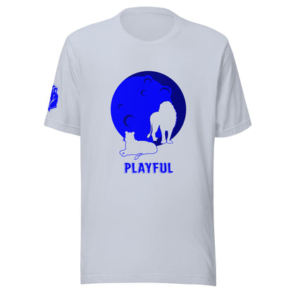 Playful Blue Moon (Unisex) T-Shirt