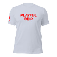 Playful Drip - Red (Unisex) T-Shirt