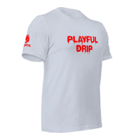 Playful Drip - Red (Unisex) T-Shirt