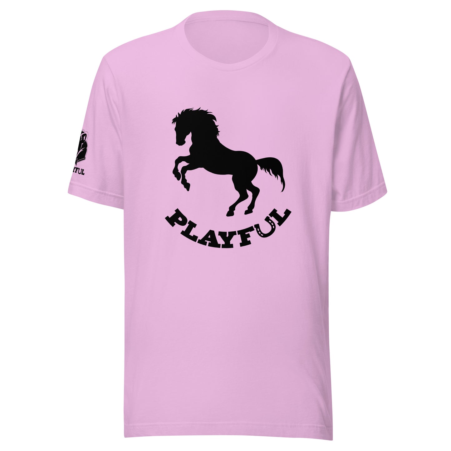 Playful Horse Black (Unisex) T-Shirt