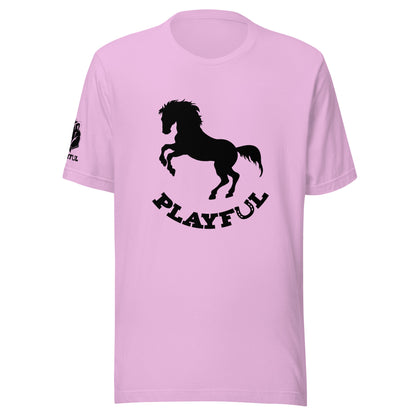 Playful Horse Black (Unisex) T-Shirt