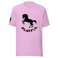 Playful Horse Black (Unisex) T-Shirt