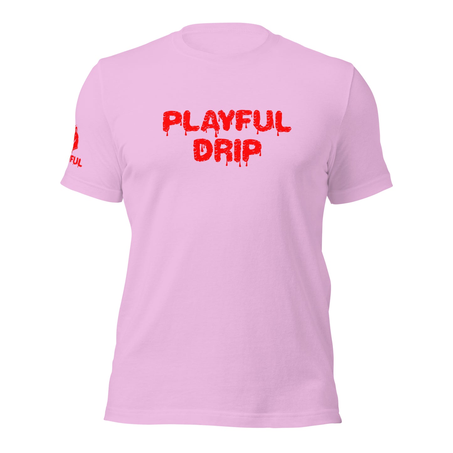 Playful Drip - Red (Unisex) T-Shirt
