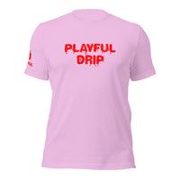 Playful Drip - Red (Unisex) T-Shirt