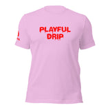 Playful Drip - Red (Unisex) T-Shirt