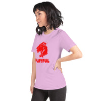 Playful Bubble Red Logo Short-Sleeve (Unisex) T-Shirt