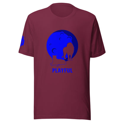 Playful Blue Moon (Unisex) T-Shirt