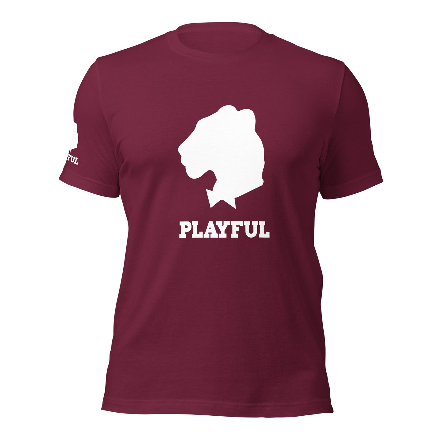Playful White Out Logo (Unisex) T-Shirt