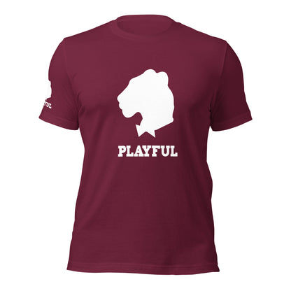Playful White Out Logo (Unisex) T-Shirt