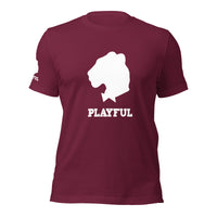 Playful White Out Logo (Unisex) T-Shirt