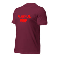 Playful Drip - Red (Unisex) T-Shirt