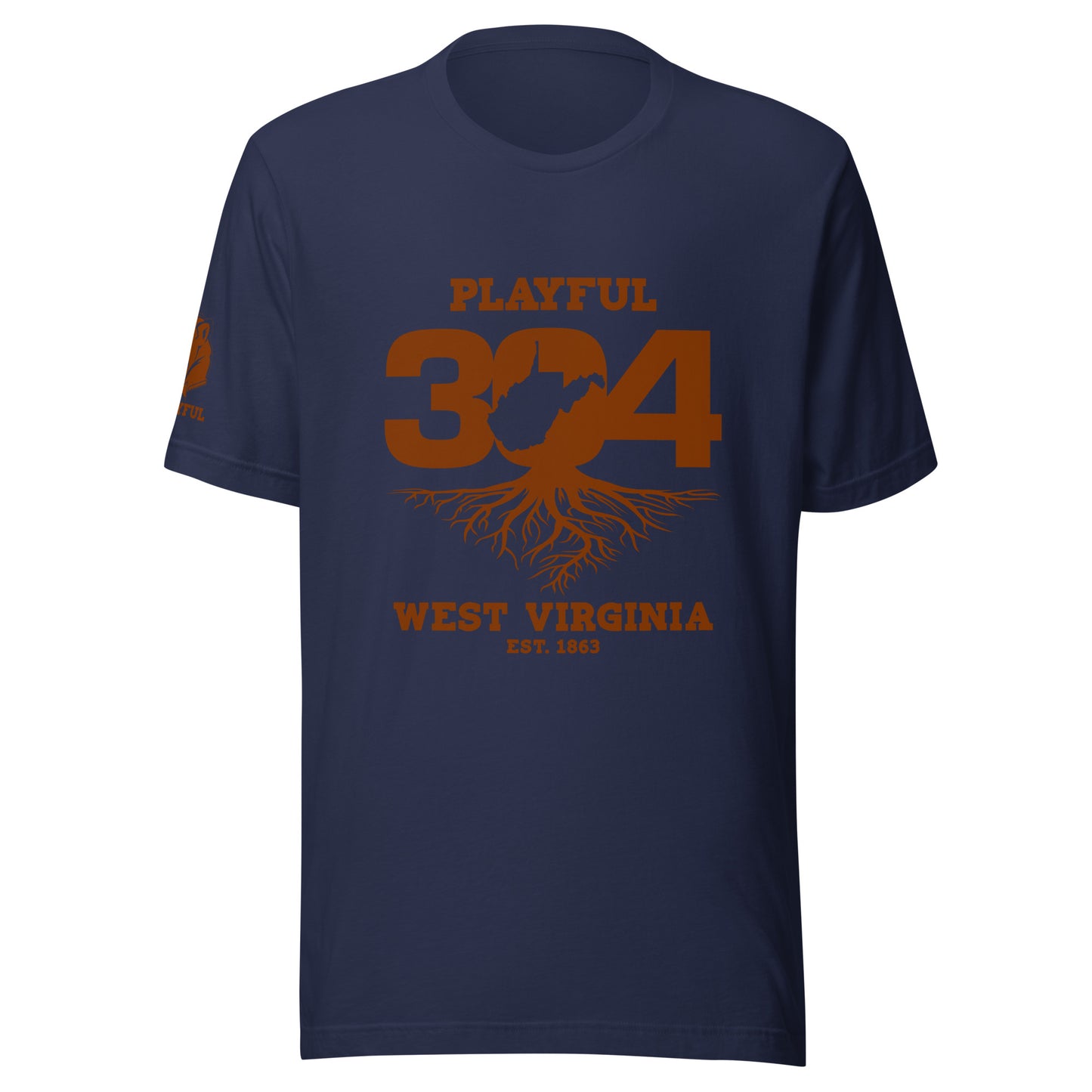 Playful WV - Brown (Unisex) t-shirt