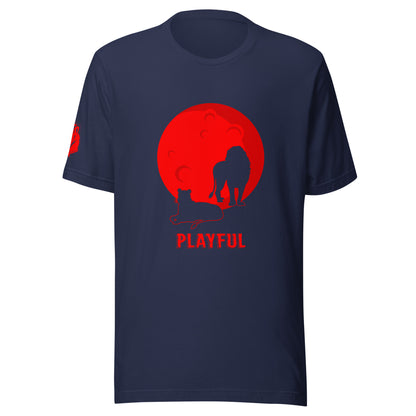 Playful Red Moon (Unisex) T-Shirt