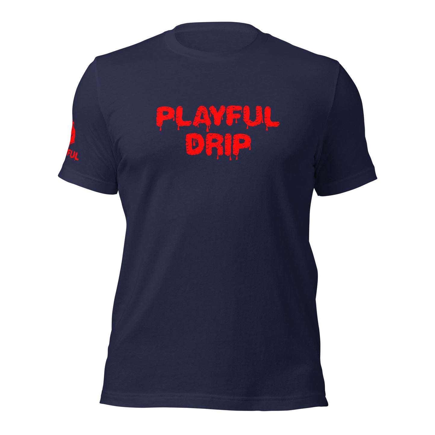 Playful Drip - Red (Unisex) T-Shirt