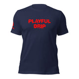Playful Drip - Red (Unisex) T-Shirt