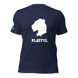 Playful White Out Logo (Unisex) T-Shirt