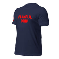 Playful Drip - Red (Unisex) T-Shirt