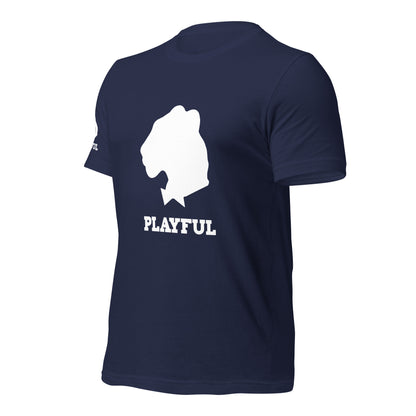 Playful White Out Logo (Unisex) T-Shirt