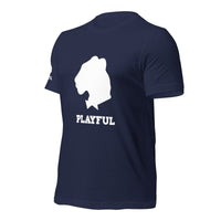 Playful White Out Logo (Unisex) T-Shirt
