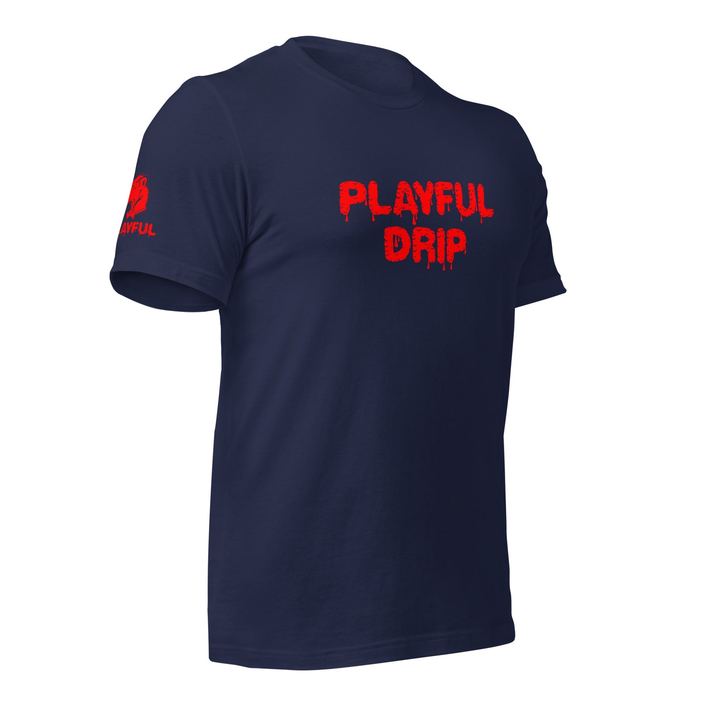 Playful Drip - Red (Unisex) T-Shirt