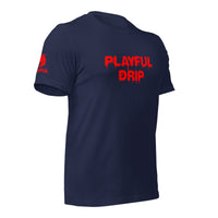 Playful Drip - Red (Unisex) T-Shirt