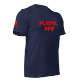 Playful Drip - Red (Unisex) T-Shirt