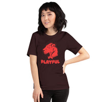 Playful Bubble Red Logo Short-Sleeve (Unisex) T-Shirt