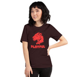 Playful Bubble Red Logo Short-Sleeve (Unisex) T-Shirt