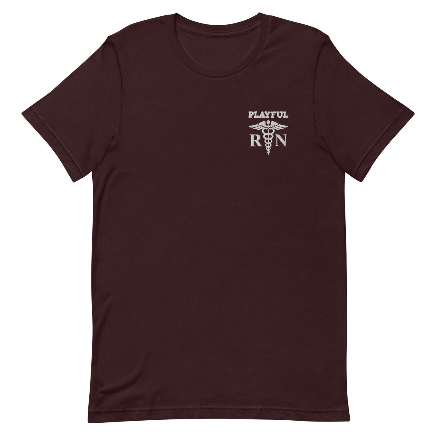 Playful RN White Embroidered (Unisex) Tee